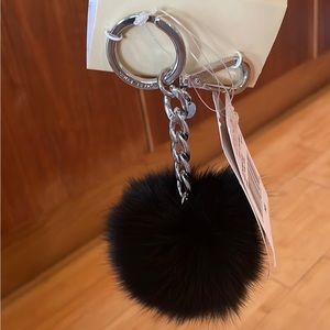MICHAEL KORS puff black keychain BRAND NEW WITH TAGS